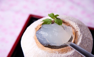 cách làm rau câu trái dừa